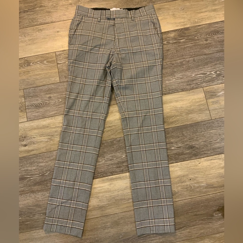 Topman Plaid Black and gold Dress Pants. Size 30 x 32.